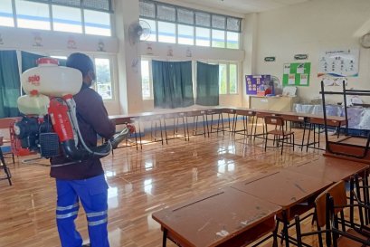 SOLO PORT 423 Backpack Mistblower for Shopping Malls and Supermarkets: Disinfection After the Flood in Mueang Samut Prakan, 2026 (B.E. 2569)