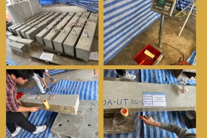 การศึกษาและทดลองการเสริมกำลังด้วย CFRP กับน้ำยา Lithium Nitrite