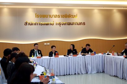 ต้อนรับรศ.ดร.ทวิดา กมลเวชช รองผู้ว่าราชการกรุงเทพมหานคร ในการตรวจความก้าวหน้า smart hospital ตามนโยบายสุขภาพดีของกรุงเทพมหานคร