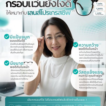 เลือกกรอบแว่นยังไง? ให้แมตช์กับ "เลนส์โปรเกรสซีฟ" คู่ใจ ใส่สบาย | ร้านแว่นตา JackalxOrbit โดยนักทัศนมาตร เชียงใหม่