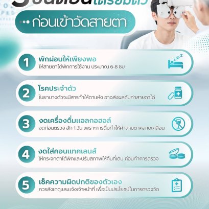 5 ขั้นตอนเตรียมตัวก่อนเข้าวัดสายตา โดยนักทัศนมาตร เชียงใหม่
