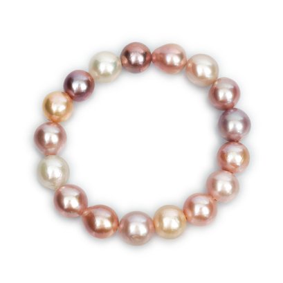 Approx. 10.0 - 11.0 mm, Freshwater Pearl, Pearl Elastic Bracelet