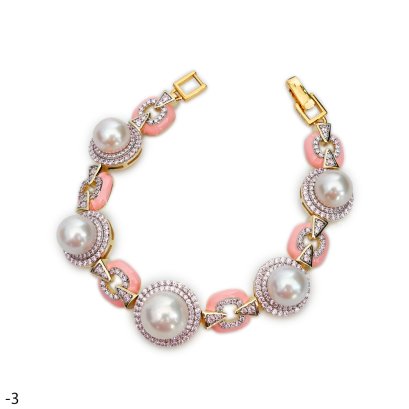 Approx. 9.0 - 10.0 mm, Edison Pearl, "Barbie Barbie" Station Pearl Bracelet Collection