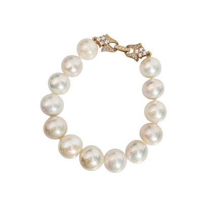 Approx. 11.0 - 12.0 mm, Edison Pearl, Graduated Pearl Bracelet