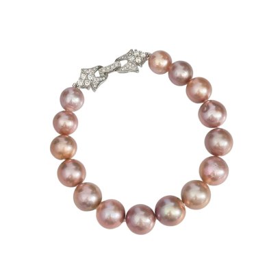 Approx. 8.5 - 11.0 mm, Edison Pearl, Graduated Pearl Bracelet