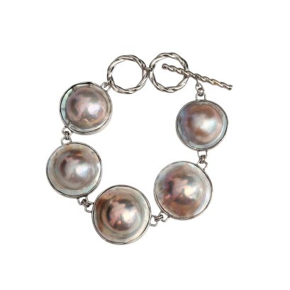 Approx. 20 mm up, Pteria Penguin Mabe Pearl, Bracelet