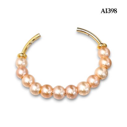 Approx. 8.0 - 9.5 mm, Edison Pearl, Pearl Charms Bangle