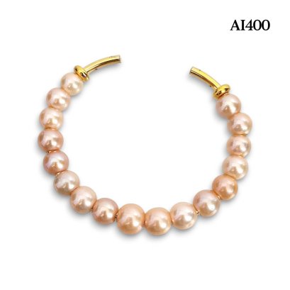 Approx. 8.0 - 10.0 mm, Edison Pearl, Pearl Charms Bangle