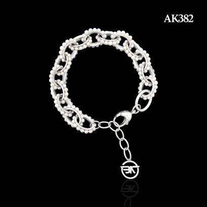 2.5 mm, Freshwater Pearl, BK Chain Pearl Bracelet