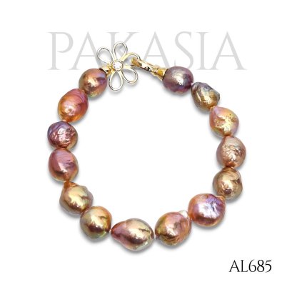 9.0 - 10.8 mm, Ripple Pearl, Graduated Pearl Bracelet
