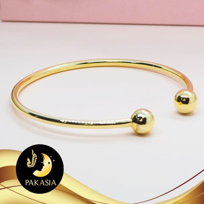 กำไลสไตล์แพนดอร่าเปล่า (เส้นผ่านศูนย์กลาง 6.5CM.)[เงินชุบทอง] / D141