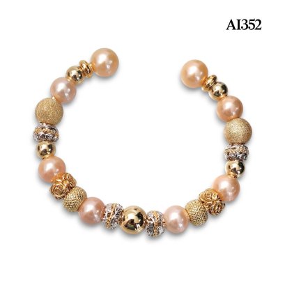 Approx. 9.0-10.0 mm, Freshwater Pearl, Station Pearl & Fancy Charms Bangle