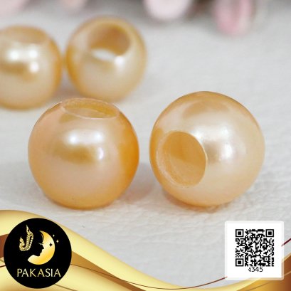 ชาร์มไข่มุกสีพีช จัดเซต 2 เม็ด ไข่มุกน้ำจืดคัดเกรด สีพีช ทรงกลม ขนาด 8.5-9 mm เกรด AA+ ใช้สวมใส่ร่วมกับกำไล Collection ปกาเซี่ย / 20.6.64