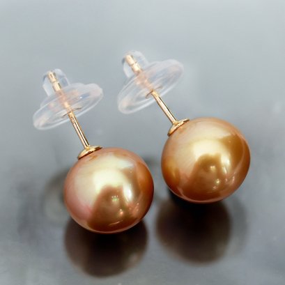 (PSL) Approx. 11.7 mm, Aurora Moon Rainbow, Stud Pearl Earrings