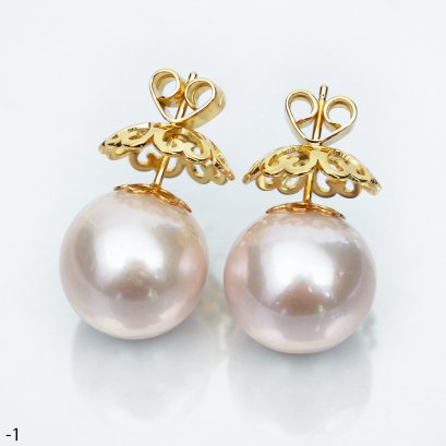 Approx. 15.0 mm, Edison Pearl, Stud Pearl Earrings