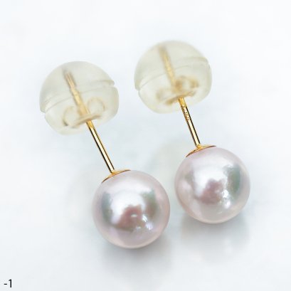 Approx. 7.0 mm, Akoya Pearl, Stud Pearl Earrings