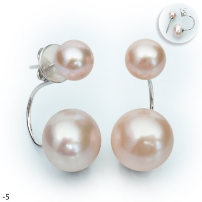 Approx. 7.0 - 12.0 mm, Freshwater Pearl, Arch Bridge Pearl Earring Backs Stud Pearl Earrings