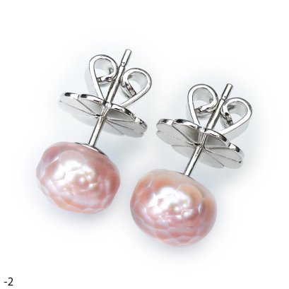 Approx. 7.5 - 8.0 mm, Hanashinju Pearl, Freshwater Pearl, Stud Pearl Earrings