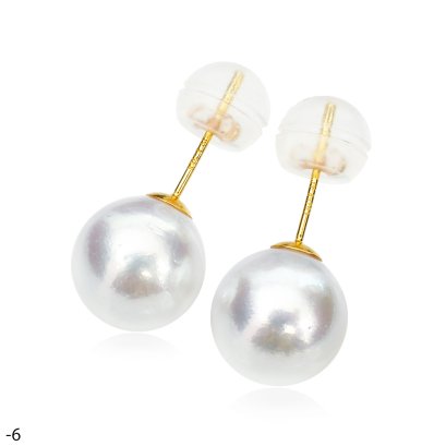 Approx. 11.0 mm, White South Sea Pearl, Stud Pearl Earrings