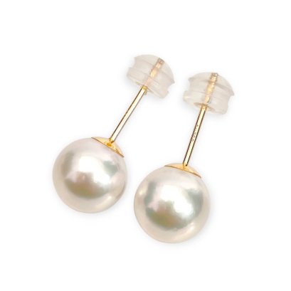 8.81 mm and  8.84 mm, Cherry Blossom Lot, Akoya Pearl, Stud Earrings