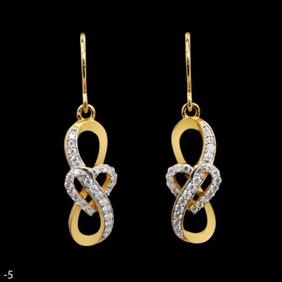 S925, "Luminous Love" Collection Heart & Infinity Fish Hooks Earrings