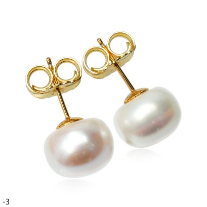 Approx. 12.0 mm, Freshwater Pearl, Stud Earrings