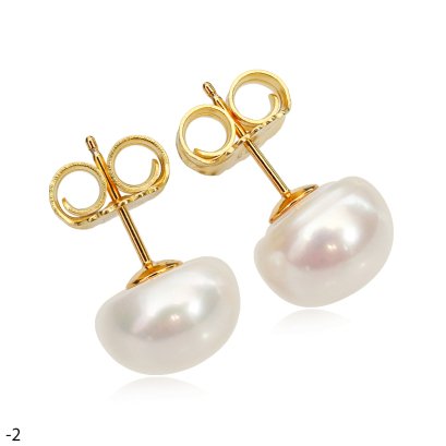 Approx. 11.0 mm, Freshwater Pearl, Stud Pearl Earrings