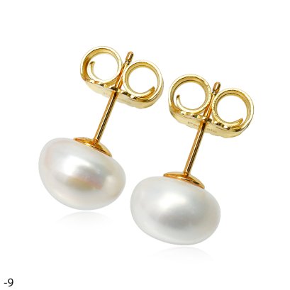 Approx. 10.0 mm, Freshwater Pearl, Stud Pearl Earrings