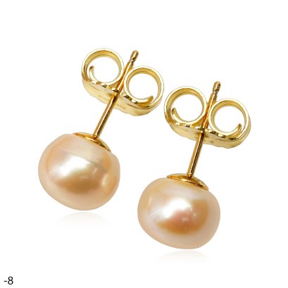 Approx. 9.0 - 10.0 mm, Freshwater Pearl, Stud Pearl Earrings