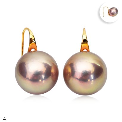Approx. 14.0 mm, Edison Pearl, Fish Hooks Spoon Pearl Earrings