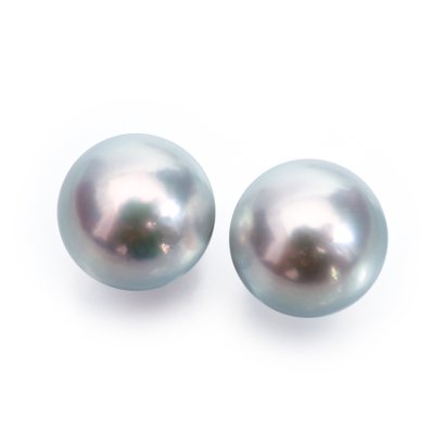 (PSL) Approx. 9.0 mm, Aurora Blue Rose, Pair Pearl
