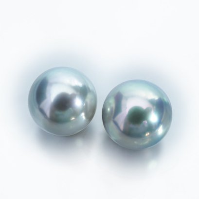 (PSL) Approx. 9.1 mm, Aurora Blue Rose, Pair Pearl
