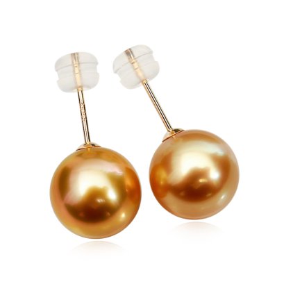 (PSL) Approx. 10.2 mm, Aurora Moon Rainbow, Stud Earrings