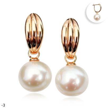 Approx. 10.0 mm, Edison Pearl, Latch Back Dangle Pearl Earrings
