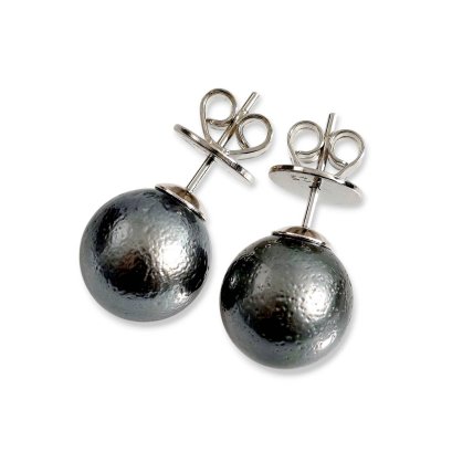 Approx. 10.0 - 10.5 mm, Tahitian Pearl, Stud Earrings