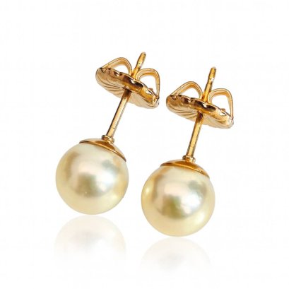 Approx. 7.0 - 7.5 mm, Moonlight Lot, Akoya Pearl, Stud Earrings