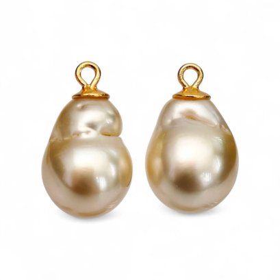 Approx. 9.0 - 10.0 mm, Gold South Sea Pearl, Pearl Drop