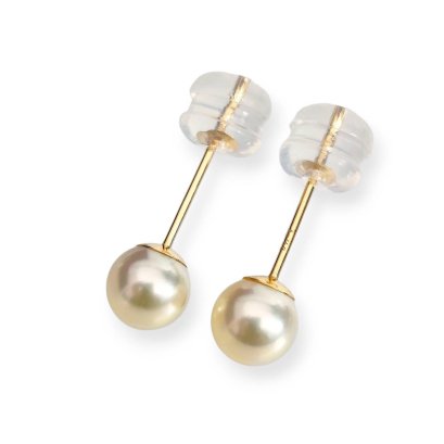 Approx. 5.0 - 5.5 mm, Moonlight Lot, Akoya Pearl, Stud Earrings