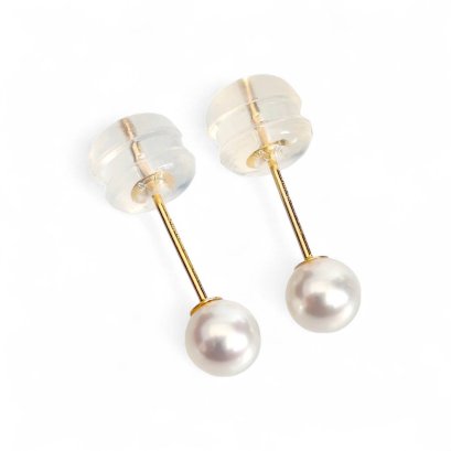Approx. 4.0 mm, Akoya Pearl, Stud Earrings
