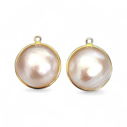 Approx. 16.5 mm, Mabe South Sea Pearl, Pearl Drops for Earrings
