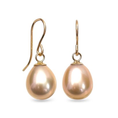 Approx. 9.0 - 10.0 mm, Freshwater Pearl, Fish Hooks Pearl Earrings