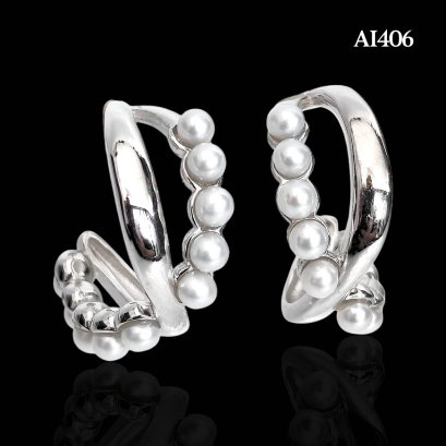 Approx. 2.5 - 3.0 mm, Freshwater Pearl, Infinity Pearl Stud Earrings