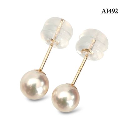 Approx. 5.0 mm, Moonlight Lot, Akoya Pearl, Stud Earrings