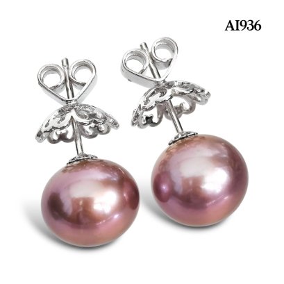 Approx. 12.0 mm, Edison Pearl, Pearl Stud Earrings