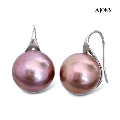 Approx. 13.0 mm, Edison Pearl, Fish Hooks Spoon Pearl Earrings