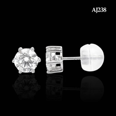 (IGI) Laboratory Grown Diamond (Round Brilliant, D, VVS2, 1.09ct. x2), Six Prongs Solitaire Diamond Stud Earrings