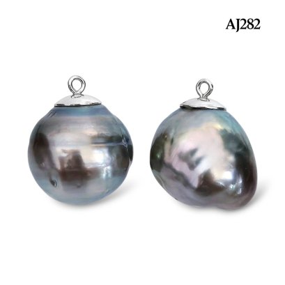 13.8 mm and 14.2 mm, Tahitian Pearl, Pearl Drop for Earrings