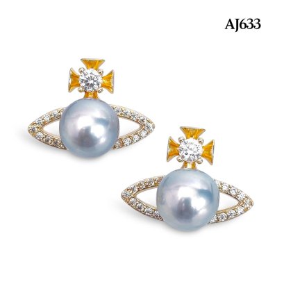 Approx. 7.5 mm up, Akoya Blue Rose, Vivian Pearl Stud Earrings