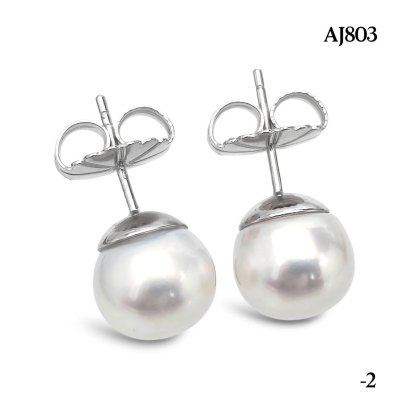 Approx. 10.0 mm, Freshwater Pearl, Pearl Stud Earrings