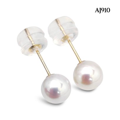 Approx. 5.5 mm up, AK Pearl, Pearl Stud Earrings
